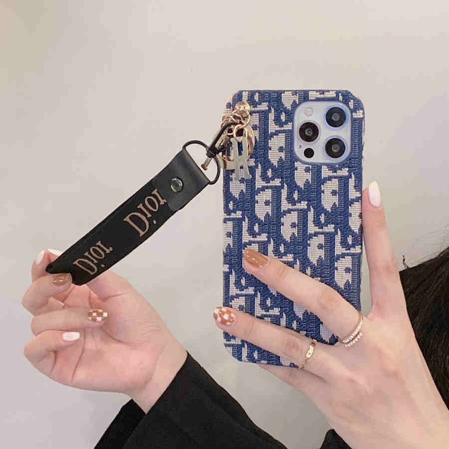 Dior Phone Case With Hand Strap – Protective Shockproof Phone Case
