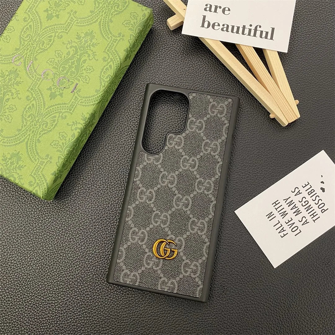 Gucci Iphone 13/Samsung Leather Case – Protective Shockproof Phone Case