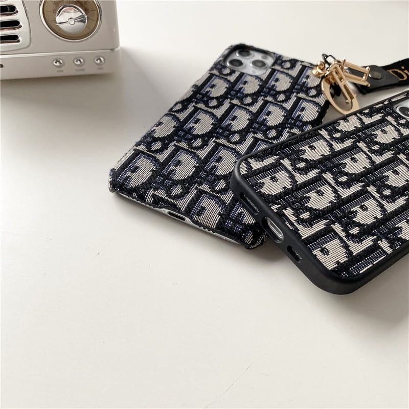 Dior Phone Case With Hand Strap – Protective Shockproof Phone Case