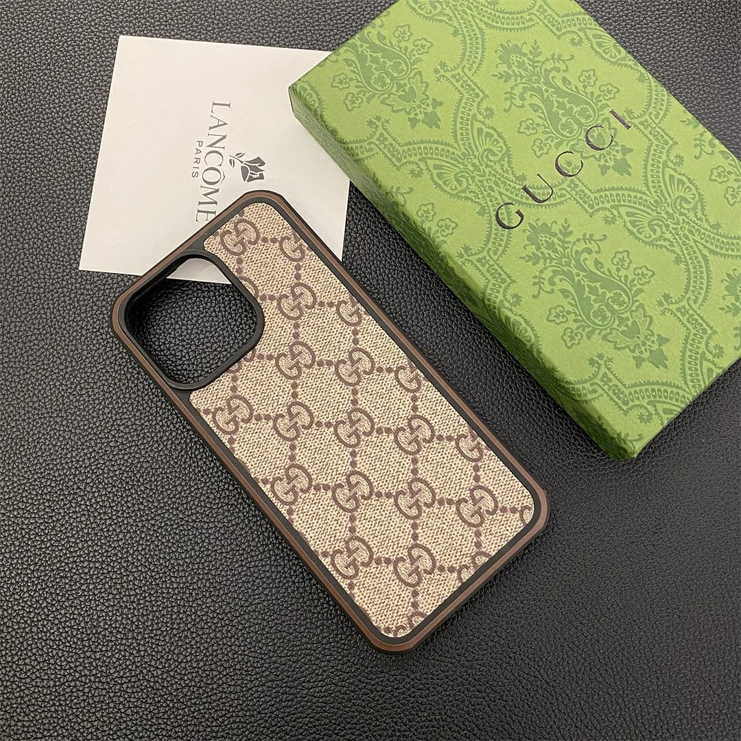 Gucci Iphone 13/Samsung Leather Case – Protective Shockproof Phone Case