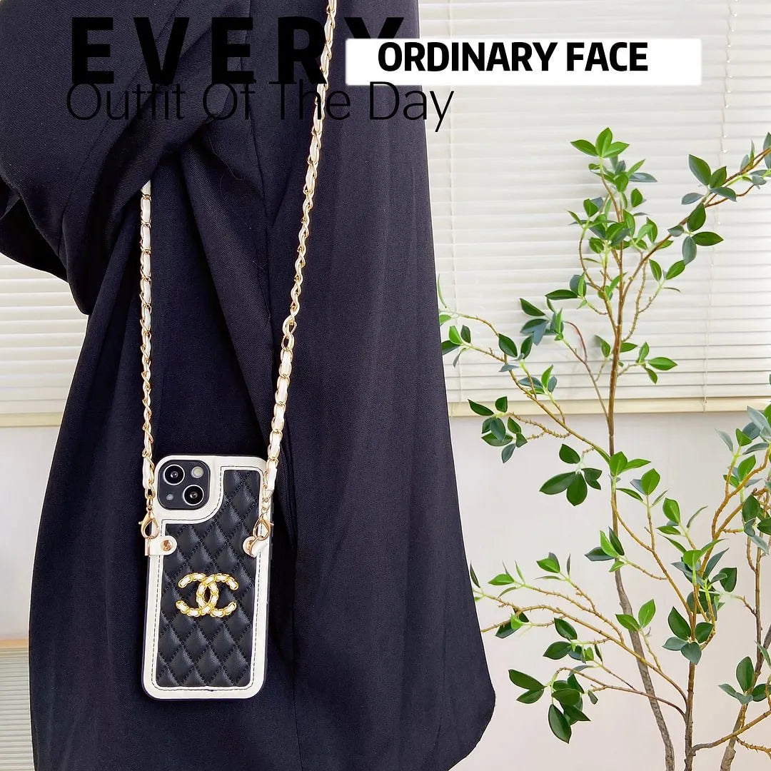 Chanel phone case with chain – Luxury Designer Phone Case