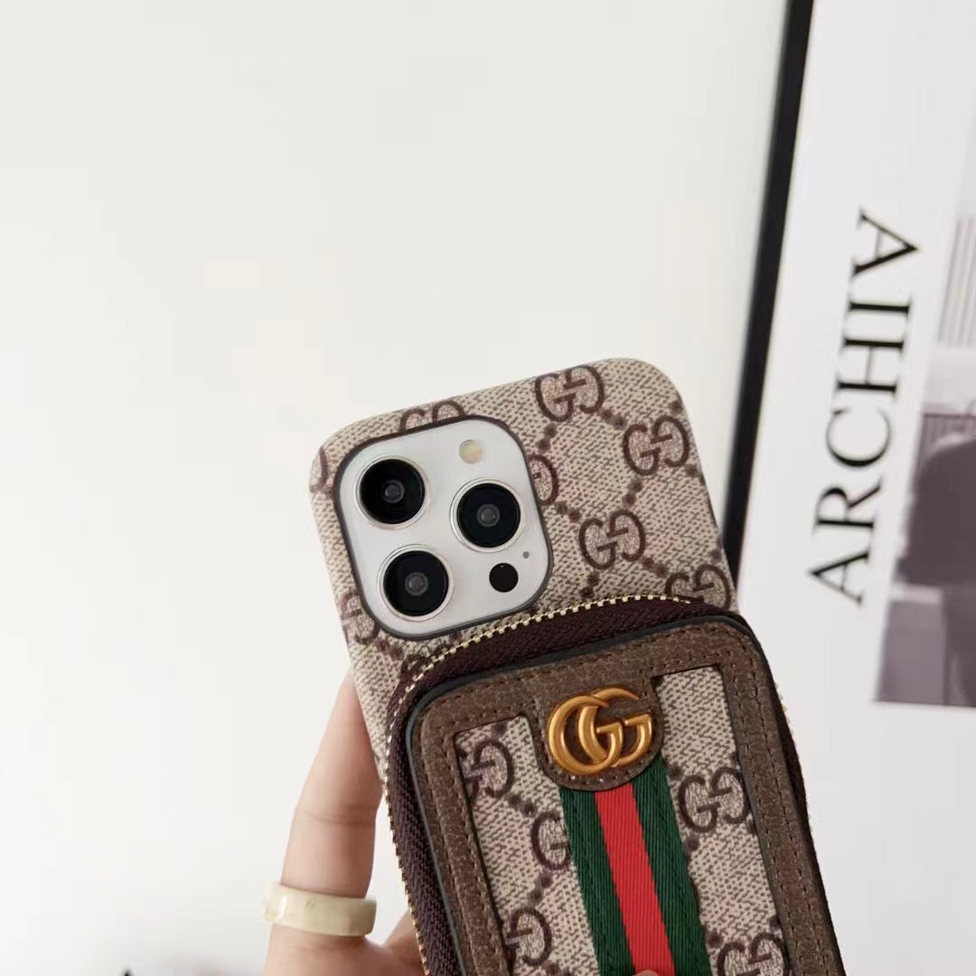 Gucci Phone Case With Card Holder – Protective Shockproof Phone Case