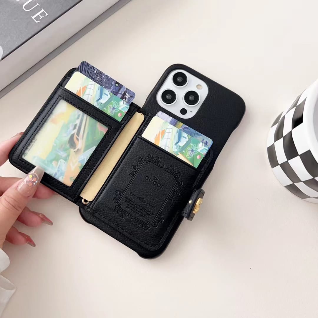 Gucci Phone Case With a Strap Card On Back – Luxury Designer Phone Case