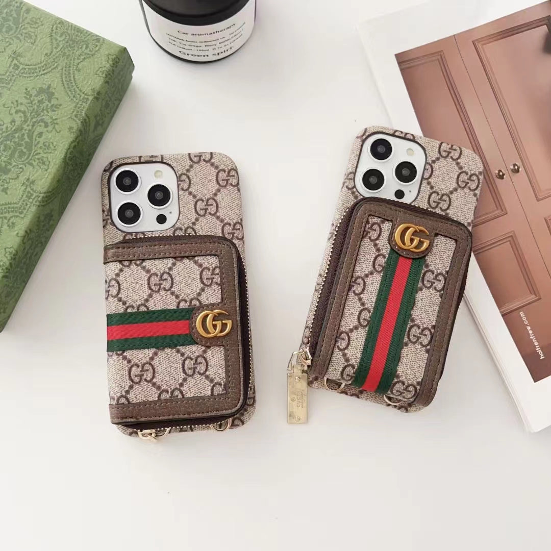 Gucci Phone Case With Card Holder – Protective Shockproof Phone Case