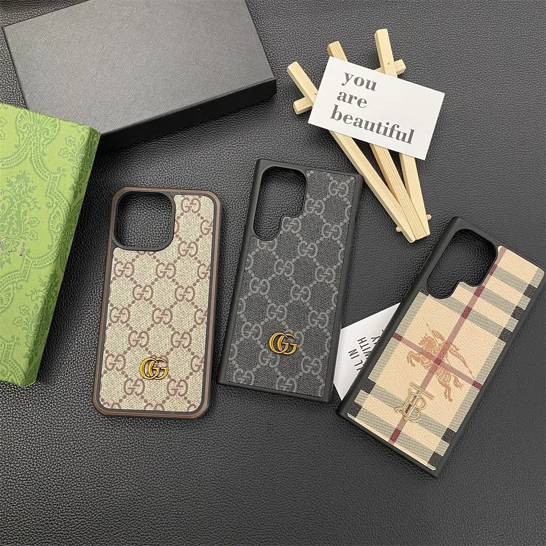 Gucci Iphone 13/Samsung Leather Case – Protective Shockproof Phone Case