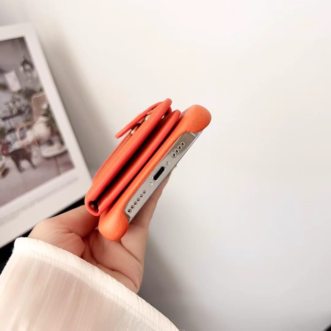 Louis Vuitton Leather Phone Case With Card Holder – MagSafe Premium Phone Case