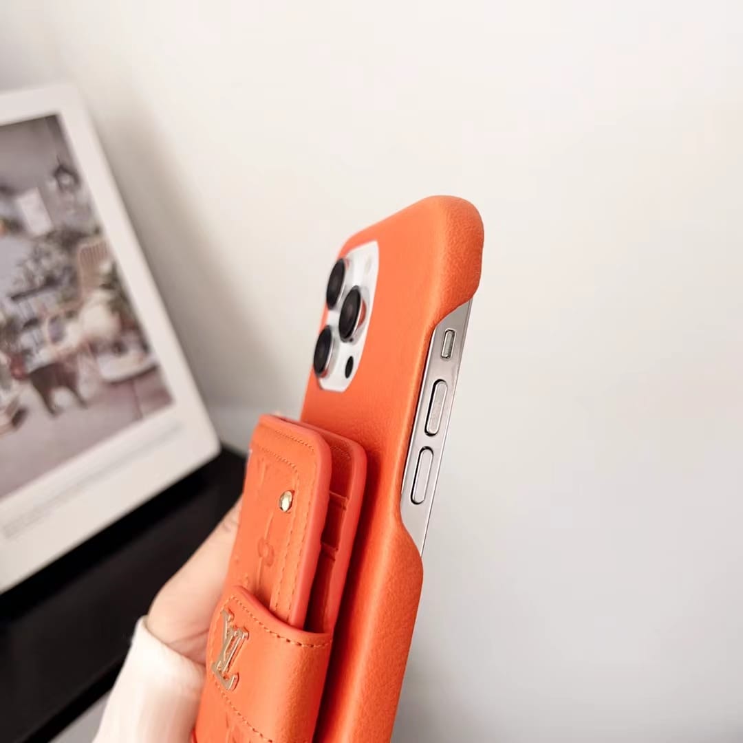 Louis Vuitton Leather Phone Case With Card Holder – MagSafe Premium Phone Case