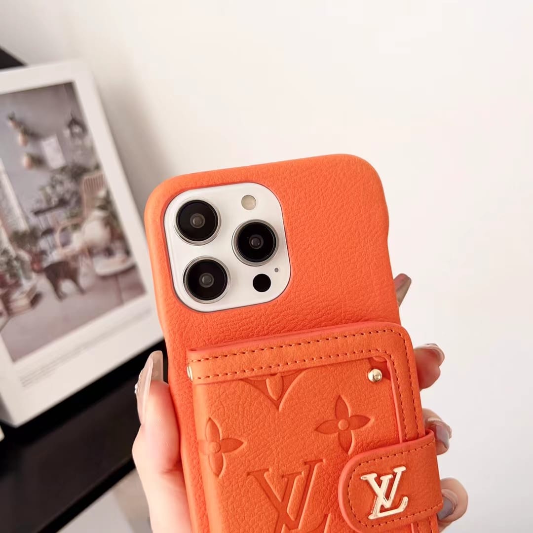 Louis Vuitton Leather Phone Case With Card Holder – MagSafe Premium Phone Case