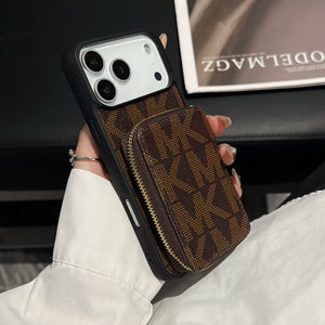 Michael Kors (MK) iPhone 17 Pro with Wallet Pouch – Luxury Designer Phone Case
