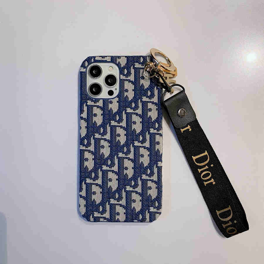 Dior Phone Case With Hand Strap – Protective Shockproof Phone Case