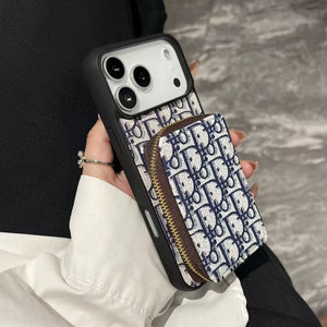 Dior iPhone 17 with Wallet Holder – Luxury Designer Phone Case