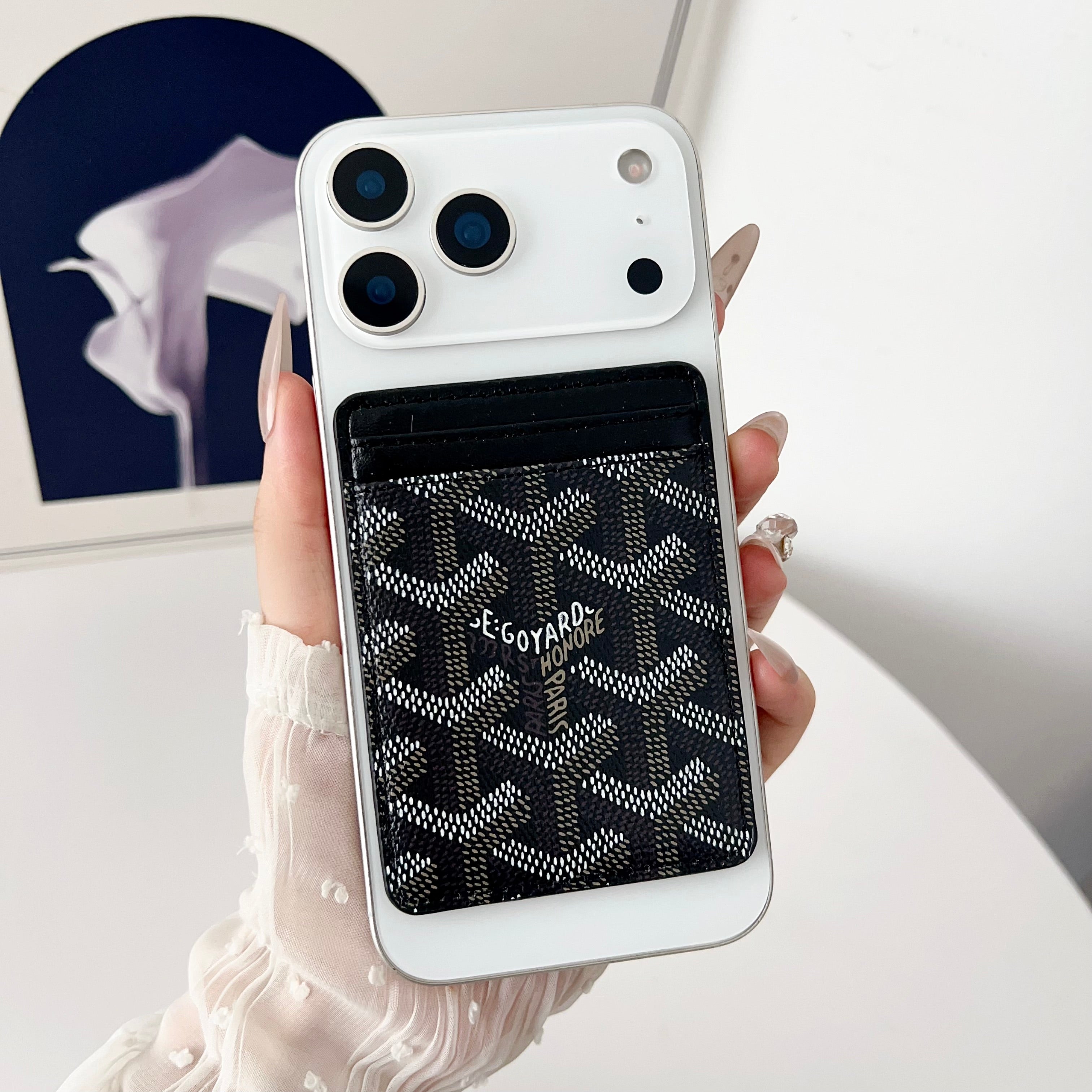 Goyard iPhone 13 Pro – Slim Clear Phone Case