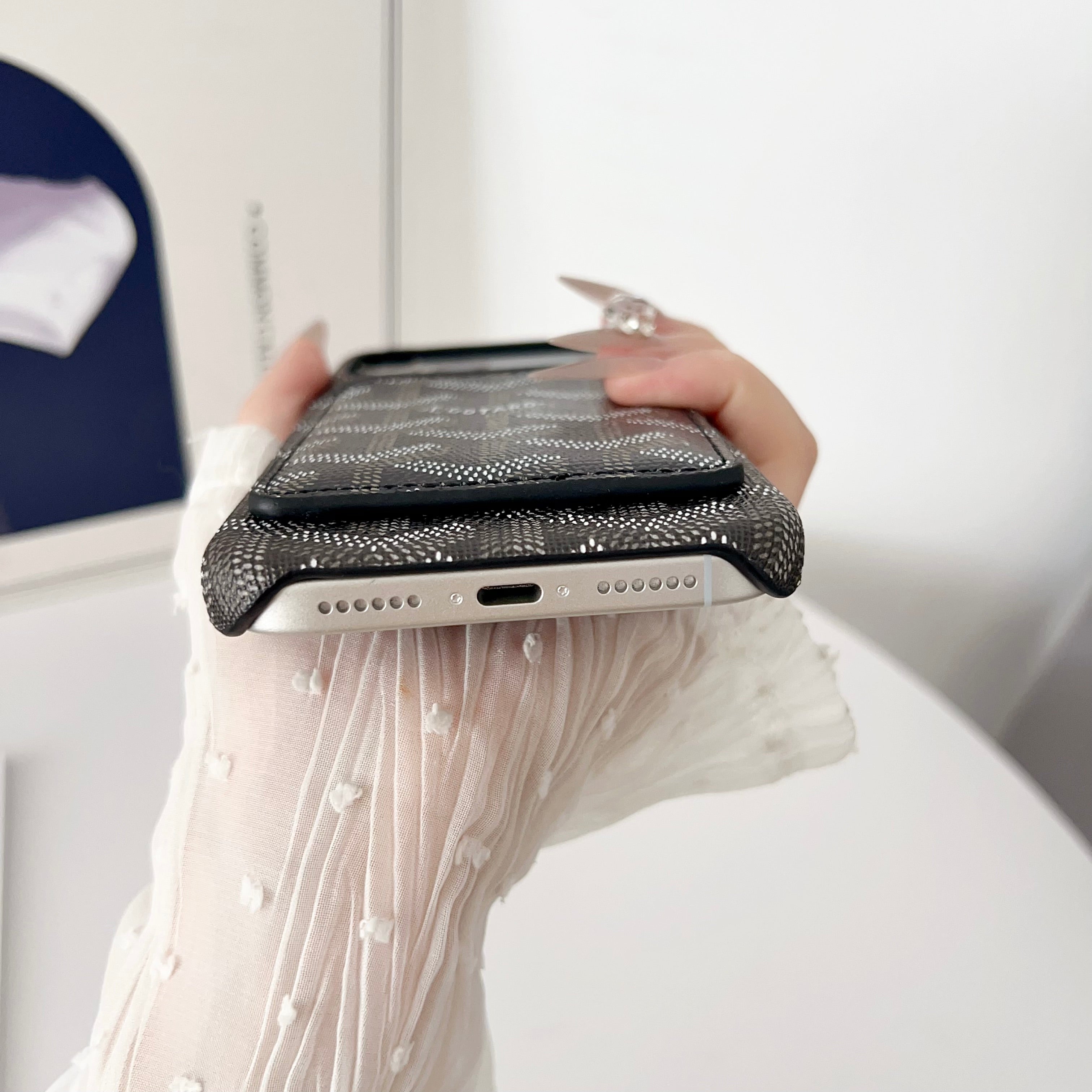 Goyard iPhone 13 – Slim Clear Phone Case