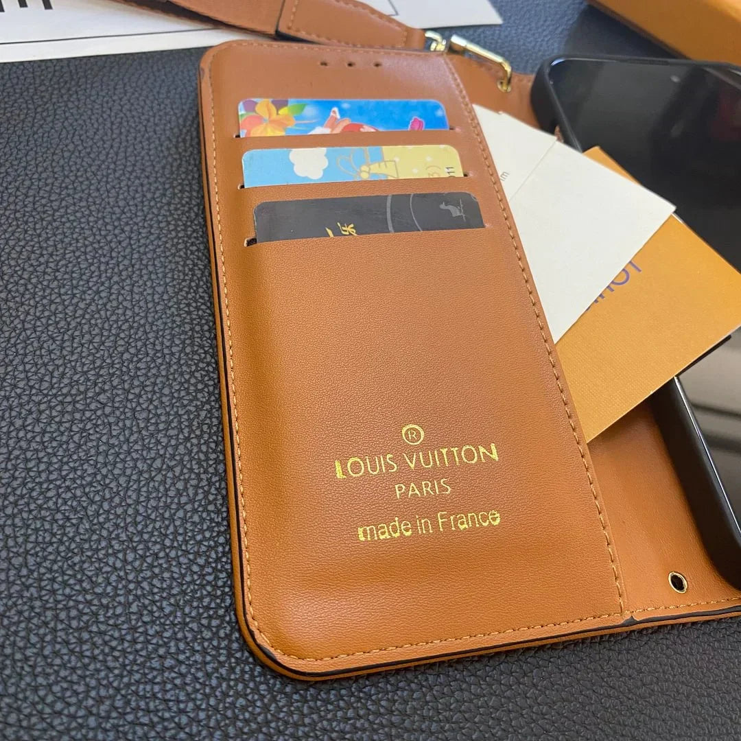 LV Iphone 16 Cardholder Case – Protective Shockproof Phone Case