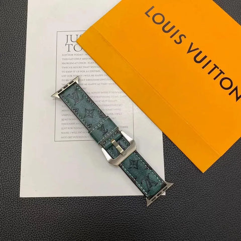 Image of Louis Vuitton Apple Watch Leather Strap – Luxury Designer Edition