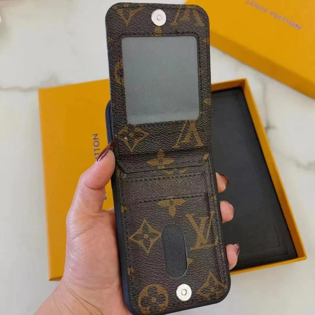 Louis Vuitton iPhone 16 Pro with Card Holder – Luxury Premium Phone Case