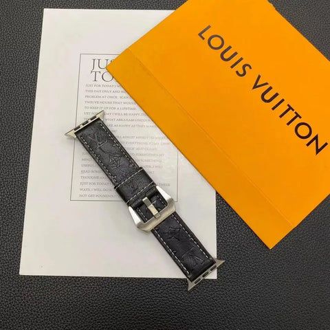 Image of Louis Vuitton Apple Watch Leather Strap – Luxury Designer Edition