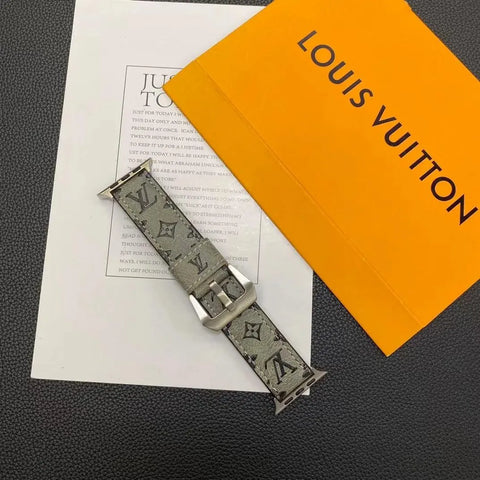 Image of Louis Vuitton Apple Watch Leather Strap – Luxury Designer Edition
