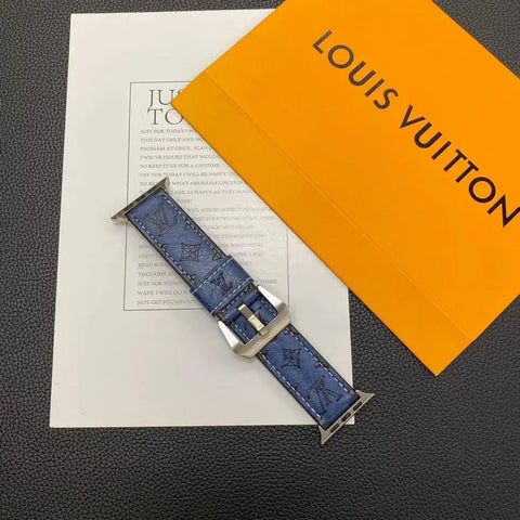 Image of Louis Vuitton Apple Watch Leather Strap – Luxury Designer Edition