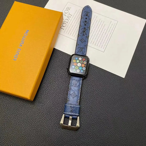 Image of Louis Vuitton Apple Watch Leather Strap – Luxury Designer Edition