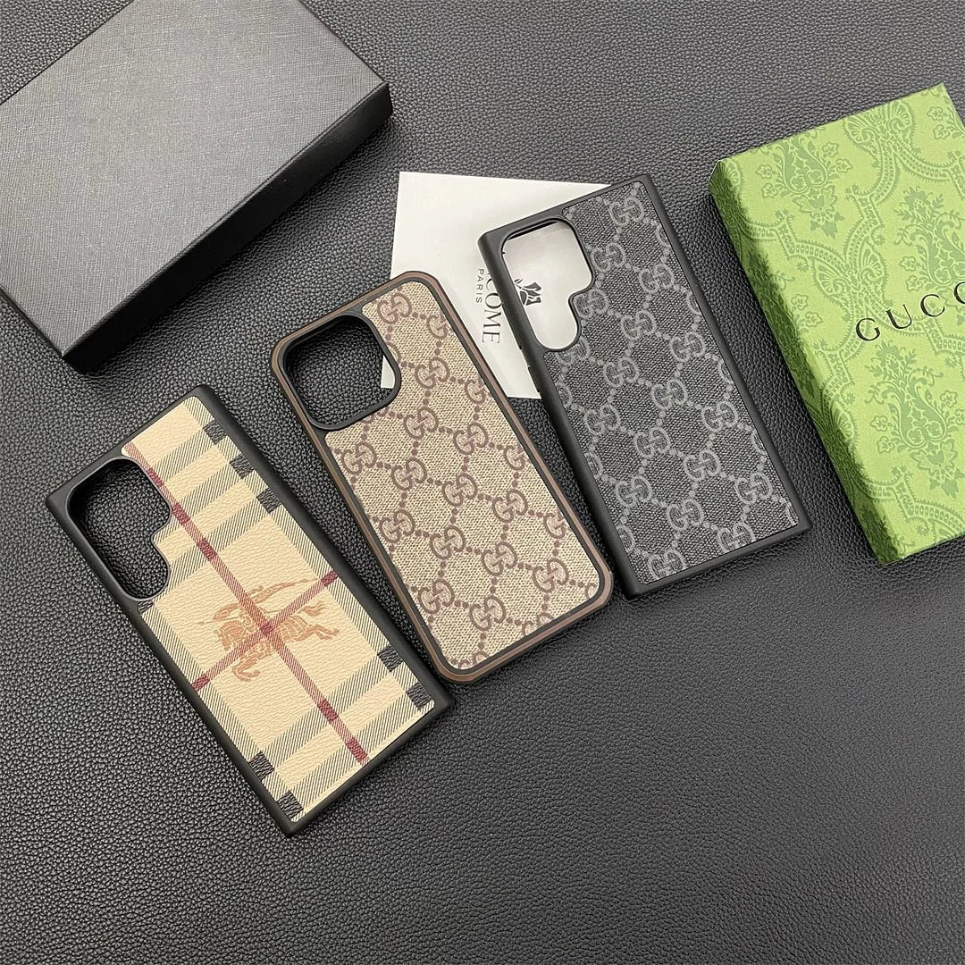 Gucci Iphone 13/Samsung Leather Case – Protective Shockproof Phone Case