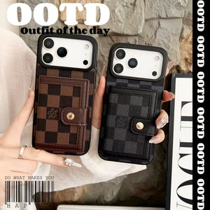 Louis Vuitton iPhone 17 with Card Holder Wallet – Slim Clear Phone Case