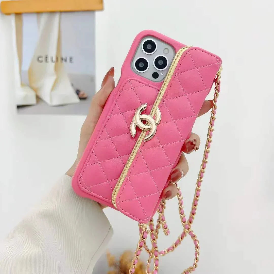 Chanel Phone Holder With Chain – MagSafe Premium Phone Case