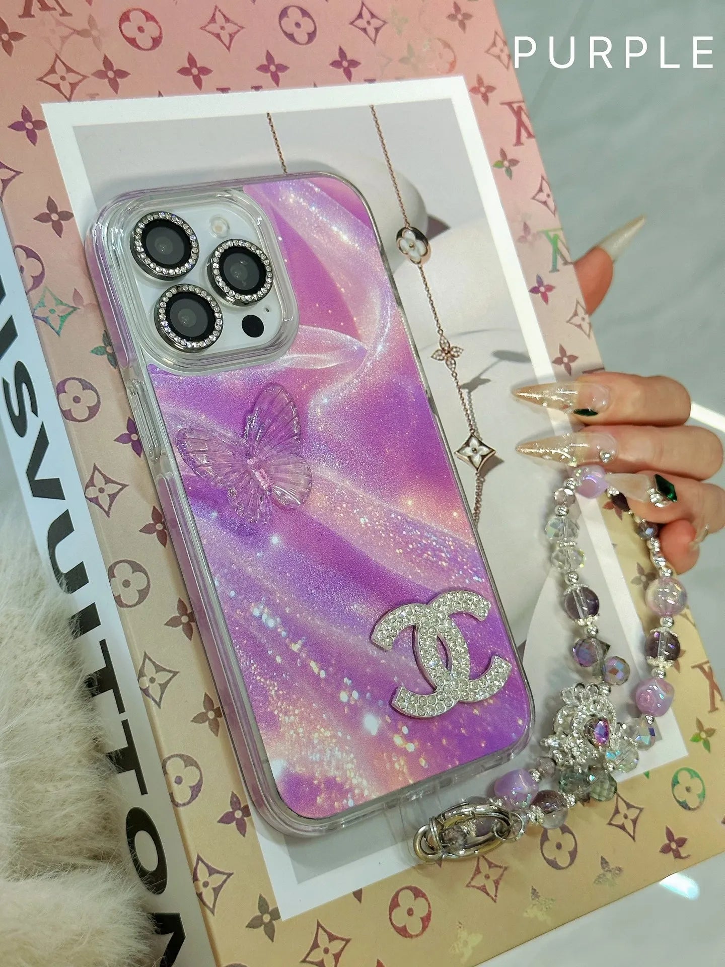 Pink Chanel & LV & YSL Phone Case – Protective Shockproof Phone Case