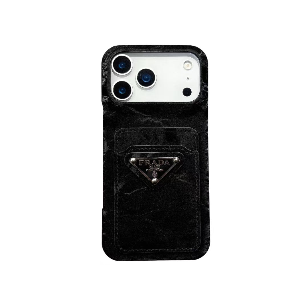 Prada iPhone 15 Pro Max – MagSafe Premium Phone Case with Card Holder